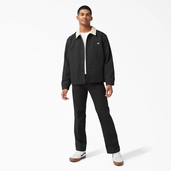 Duck Canvas FleeceLined Jacket Stonewashed Black Stonewashed Black sbk Men Dickies Coats and Jackets Duck Canvas FleeceLined Jacket Stonewashed Black Stonewashed Black sbk Men Dickies Coats and Jackets