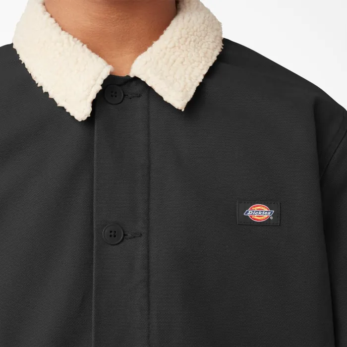 Duck Canvas FleeceLined Jacket Stonewashed Black Stonewashed Black sbk Men Dickies Coats and Jackets Duck Canvas FleeceLined Jacket Stonewashed Black Stonewashed Black sbk Men Dickies Coats and Jackets