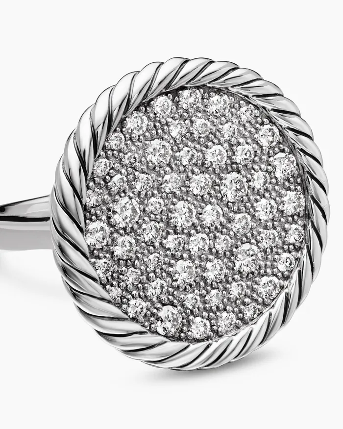 DY Elements Ring In Sterling Silver With Diamonds 212mm Women David Yurman Statement DY Elements Ring In Sterling Silver With Diamonds 212mm Women David Yurman Statement