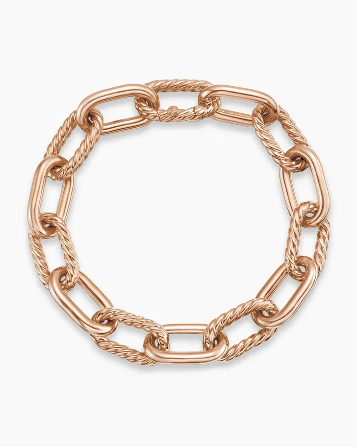 DY Madison Chain Bracelet In 18K Rose Gold 11mm Women David Yurman Chain