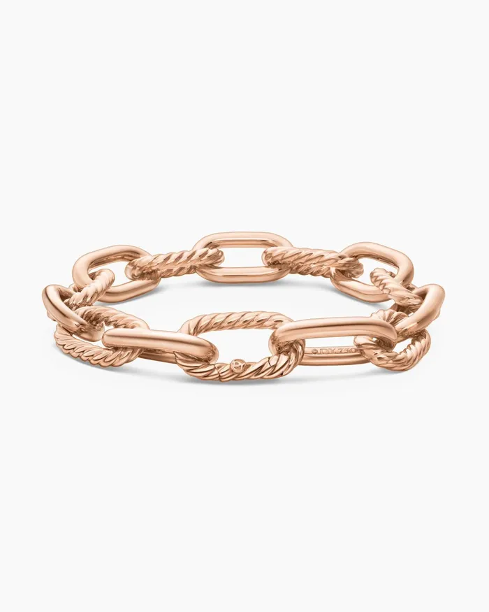 DY Madison Chain Bracelet In 18K Rose Gold 11mm Women David Yurman Chain