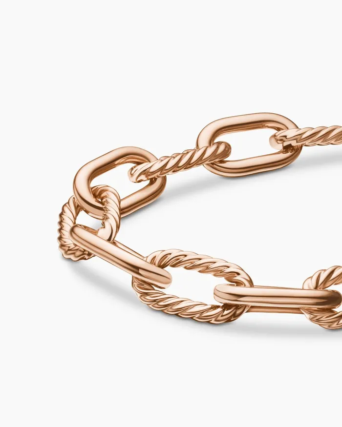 DY Madison Chain Bracelet In 18K Rose Gold 11mm Women David Yurman Chain