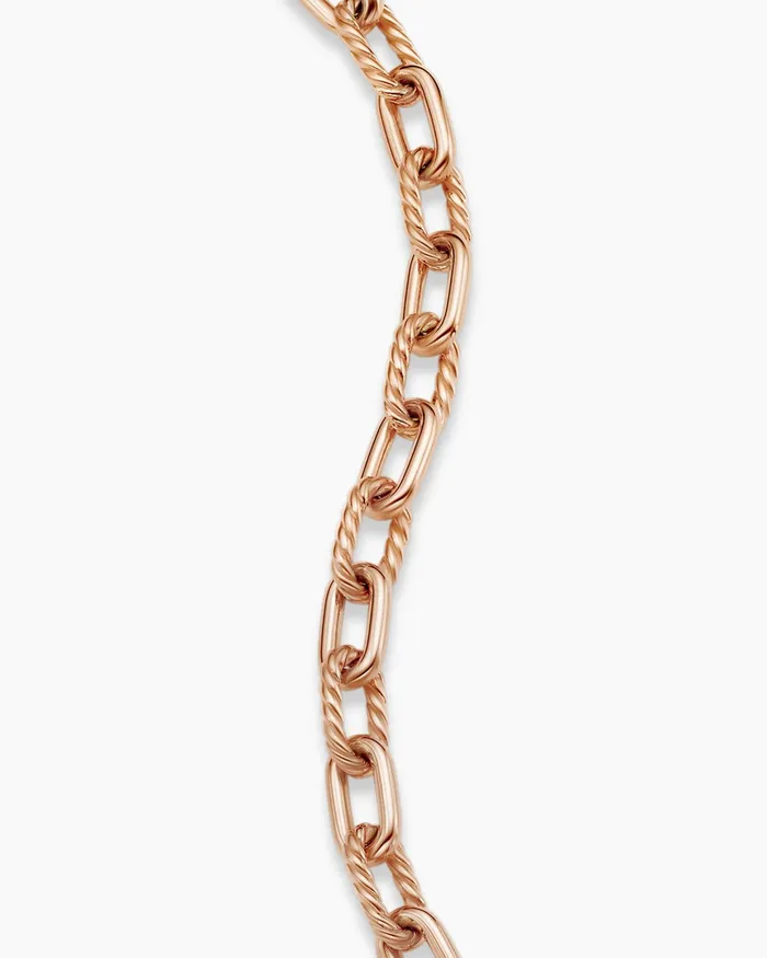 DY Madison Chain Bracelet In 18K Rose Gold 6mm Women David Yurman Chain DY Madison Chain Bracelet In 18K Rose Gold 6mm Women David Yurman Chain