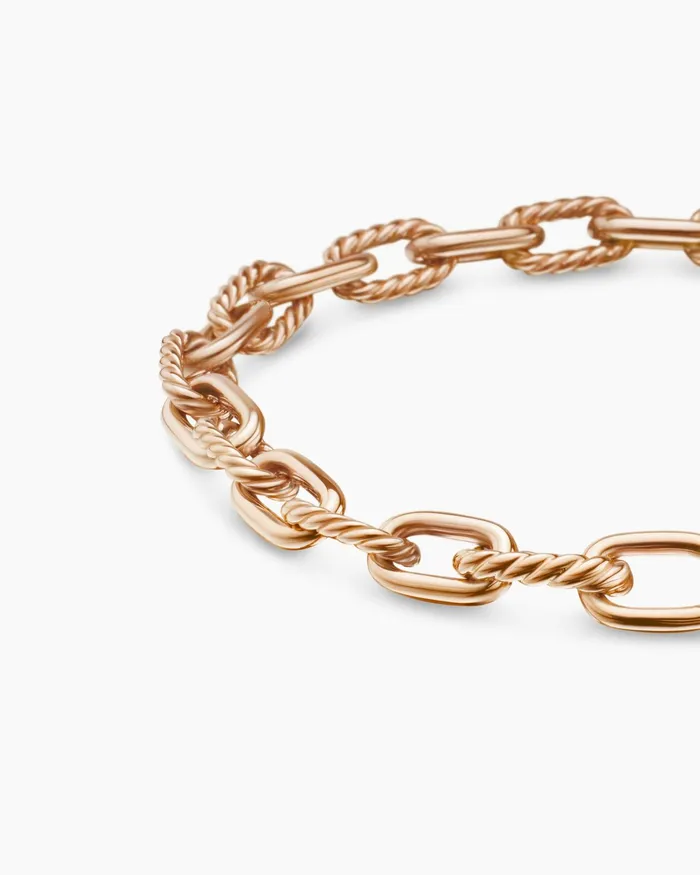 DY Madison Chain Bracelet In 18K Rose Gold 6mm Women David Yurman Chain DY Madison Chain Bracelet In 18K Rose Gold 6mm Women David Yurman Chain