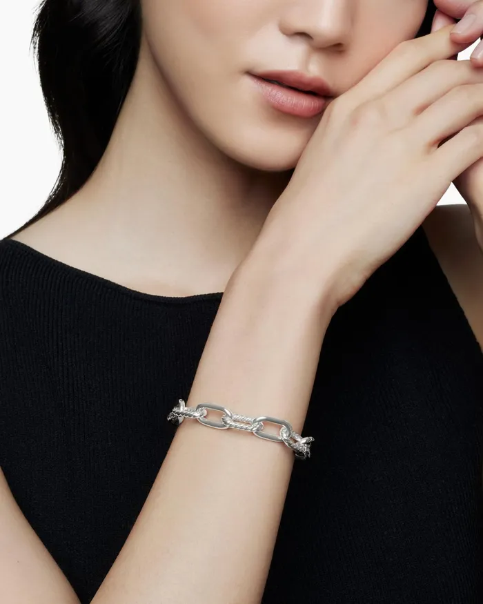DY Madison Chain Bracelet In Sterling Silver 11mm Women David Yurman Chain DY Madison Chain Bracelet In Sterling Silver 11mm Women David Yurman Chain