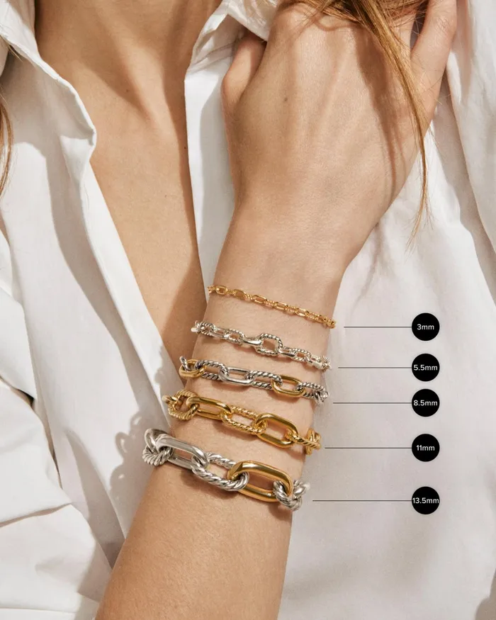 DY Madison Chain Bracelet In Sterling Silver 55mm Women David Yurman Chain