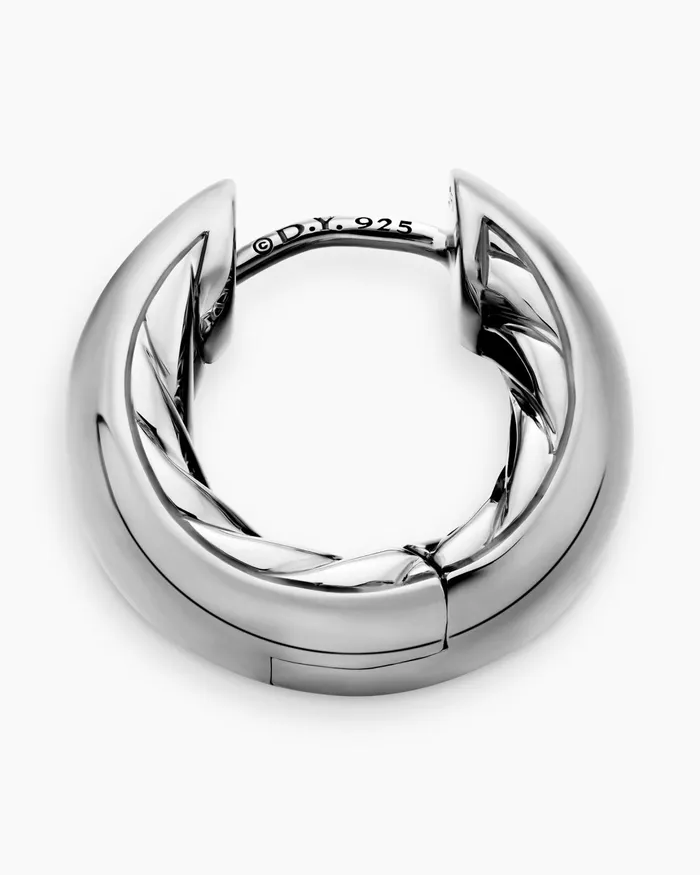DY Mercer Micro Hoop Earrings In Sterling Silver 134mm Women David Yurman Hoop DY Mercer Micro Hoop Earrings In Sterling Silver 134mm Women David Yurman Hoop