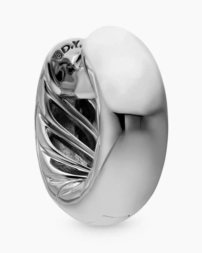 DY Mercer Micro Hoop Earrings In Sterling Silver 134mm Women David Yurman Hoop DY Mercer Micro Hoop Earrings In Sterling Silver 134mm Women David Yurman Hoop