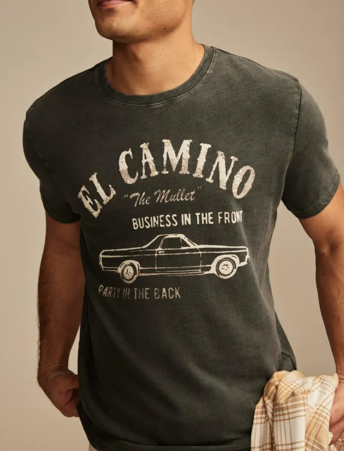 El Camino Jet Black Men Lucky Brand Graphic Tees