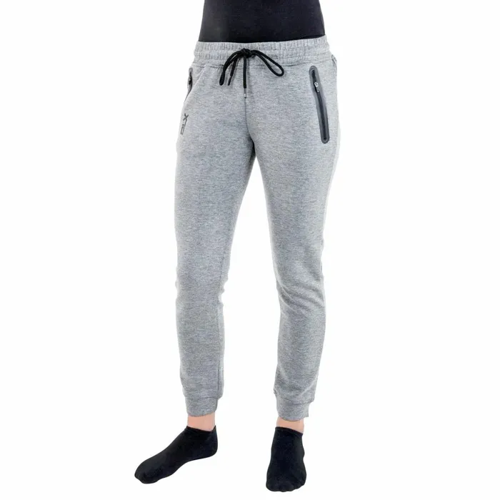 Elara DLX Knitted Tracksuit Bottoms Grey Marl Women Trespass 34 Length Trousers