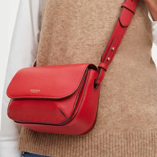 Ella Bag Cardinal Red Pebble Women Aspinal Of London Shoulder