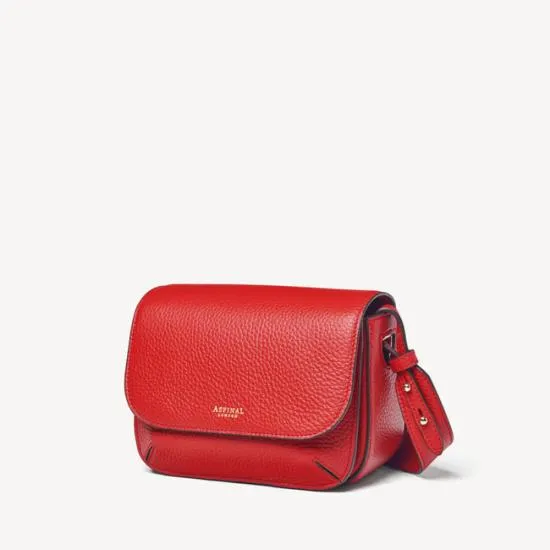 Ella Bag Cardinal Red Pebble Women Aspinal Of London Shoulder