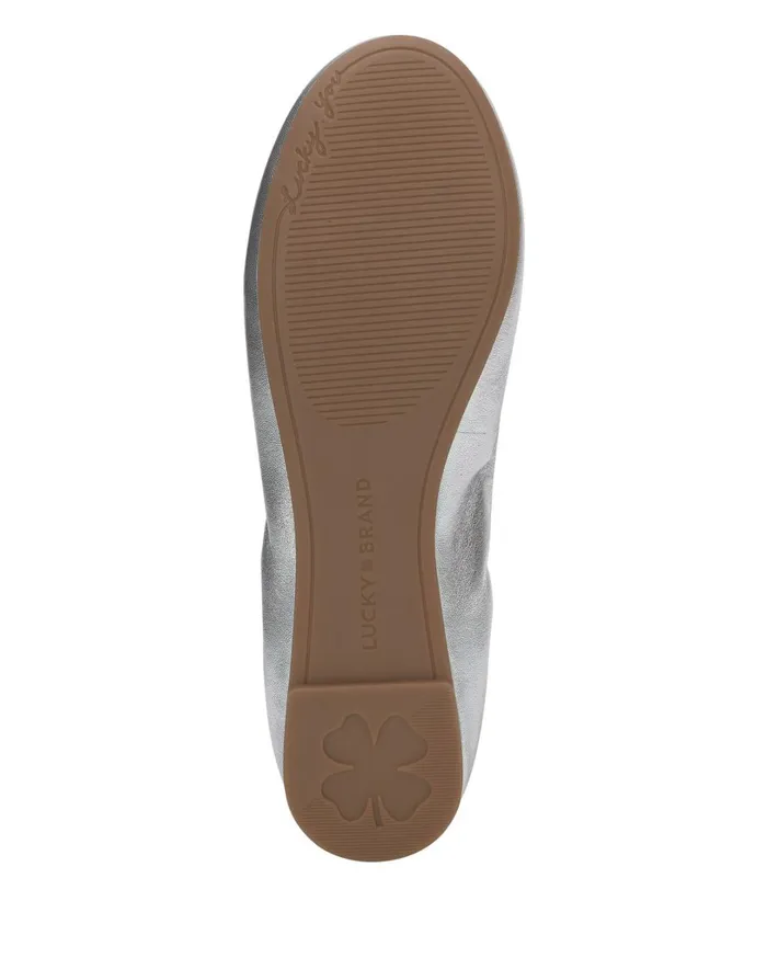 Emmie Lou Ballet Flat Silver Women Lucky Brand Shoes