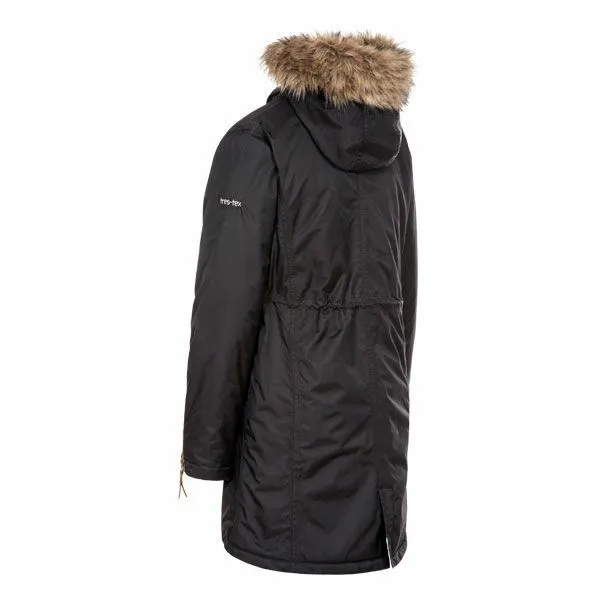 Eternally Waterproof Parka Jacket Black Women Trespass Parka Coats