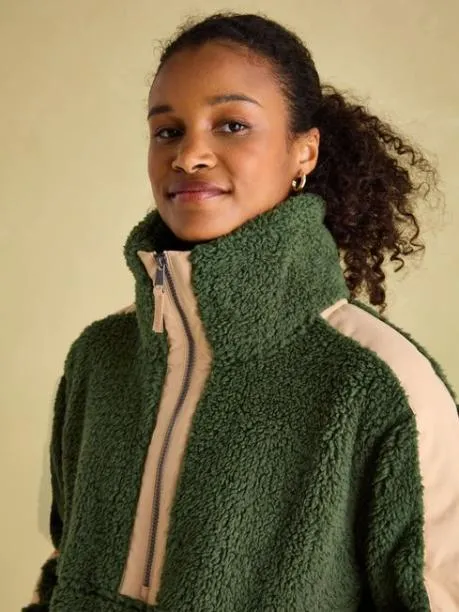 Fleeces and Sweatshirts Women Joules Green Quarter Zip Fleece