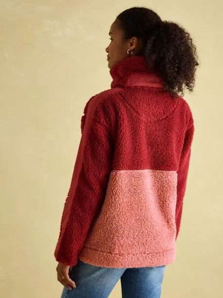 Fleeces and Sweatshirts Women Joules Pink Quarter Zip Fleece