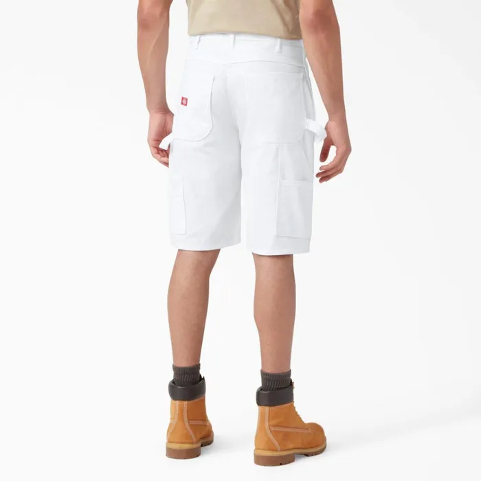 FLEX Relaxed Fit Utility Painter039s Shorts 11034 White White wh Men Dickies Painters