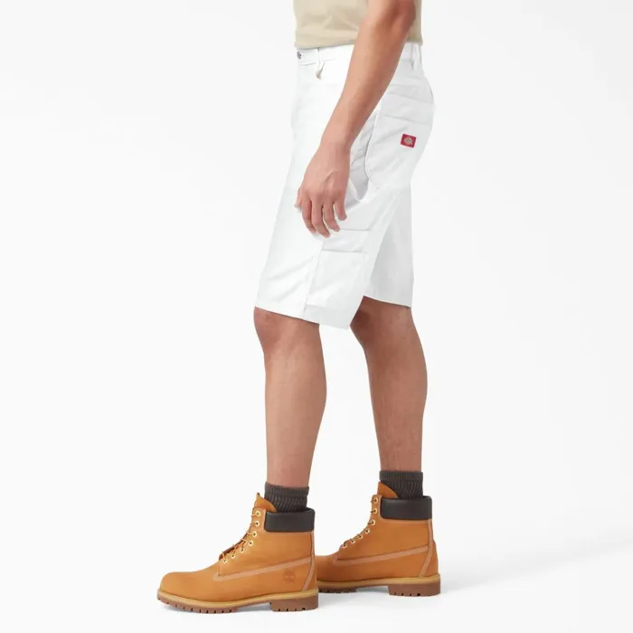 FLEX Relaxed Fit Utility Painter039s Shorts 11034 White White wh Men Dickies Painters