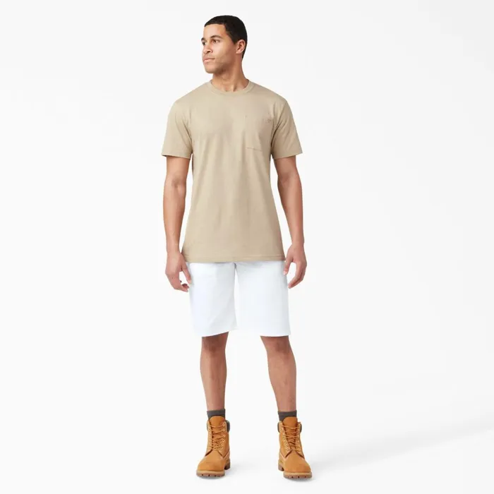 FLEX Relaxed Fit Utility Painter039s Shorts 11034 White White wh Men Dickies Painters