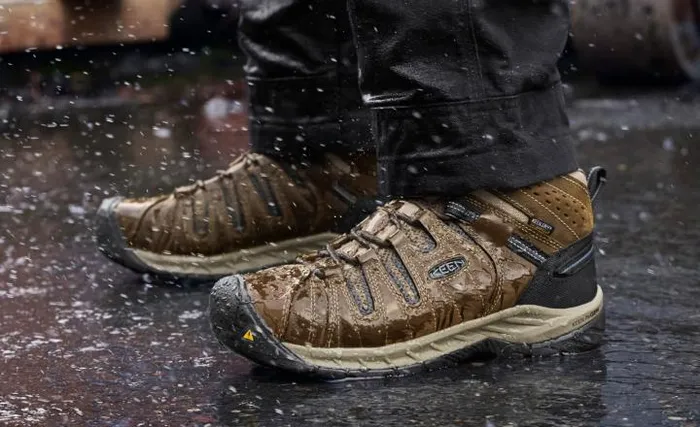 Flint II Waterproof Boot Steel Toe Cascade BrownOrion Blue Men KEEN Work Boots and Shoes Flint II Waterproof Boot Steel Toe Cascade BrownOrion Blue Men KEEN Work Boots and Shoes
