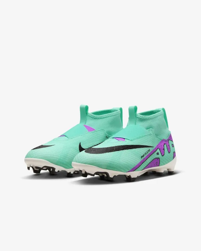 Football Kids Nike Jr Mercurial Superfly 9 Pro Hyper Turquoiseblackwhitefuchsia Dream