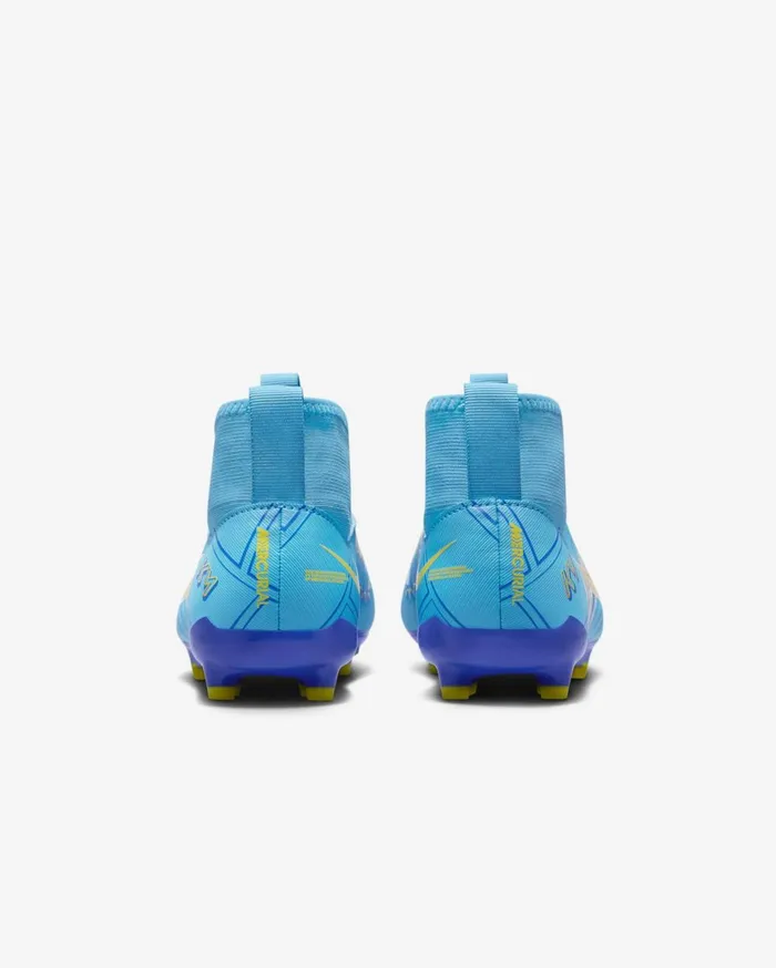 Football Kids Nike Jr Mercurial Zoom Superfly 9 Academy KM FGMG Baltic Bluewhite