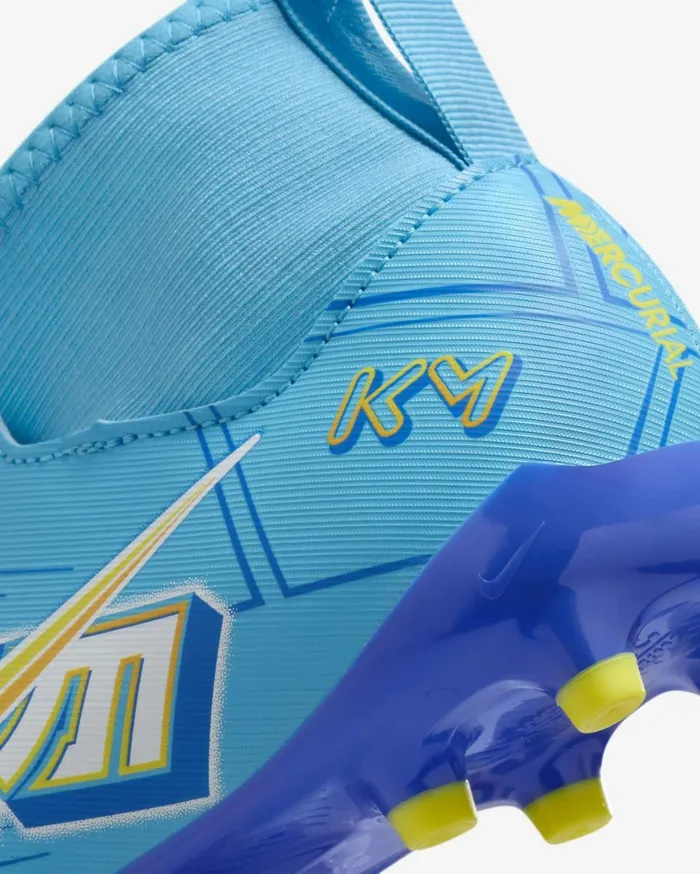 Football Kids Nike Jr Mercurial Zoom Superfly 9 Academy KM FGMG Baltic Bluewhite