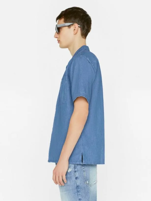 Frame Chambray Camp Collar Shirt In Salt Water Salt Water Men Shirts Frame Chambray Camp Collar Shirt In Salt Water Salt Water Men Shirts