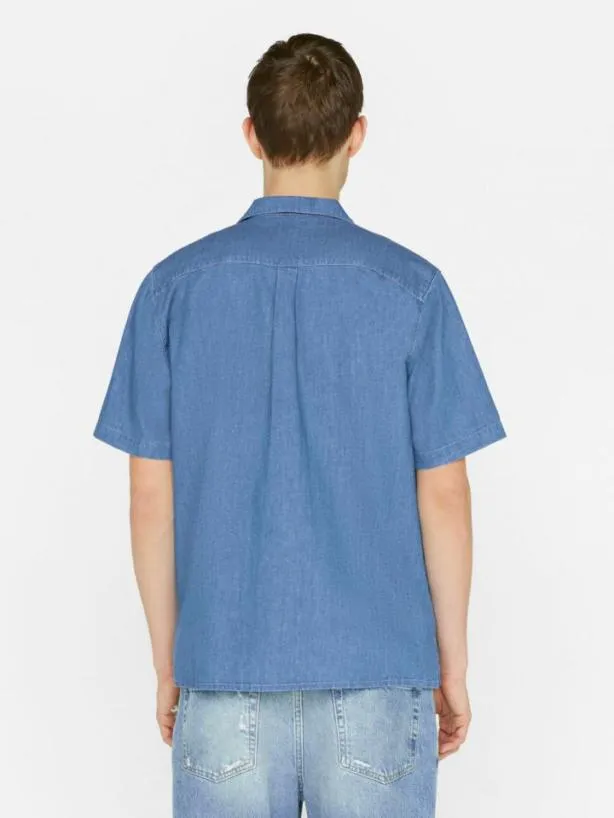 Frame Chambray Camp Collar Shirt In Salt Water Salt Water Men Shirts Frame Chambray Camp Collar Shirt In Salt Water Salt Water Men Shirts