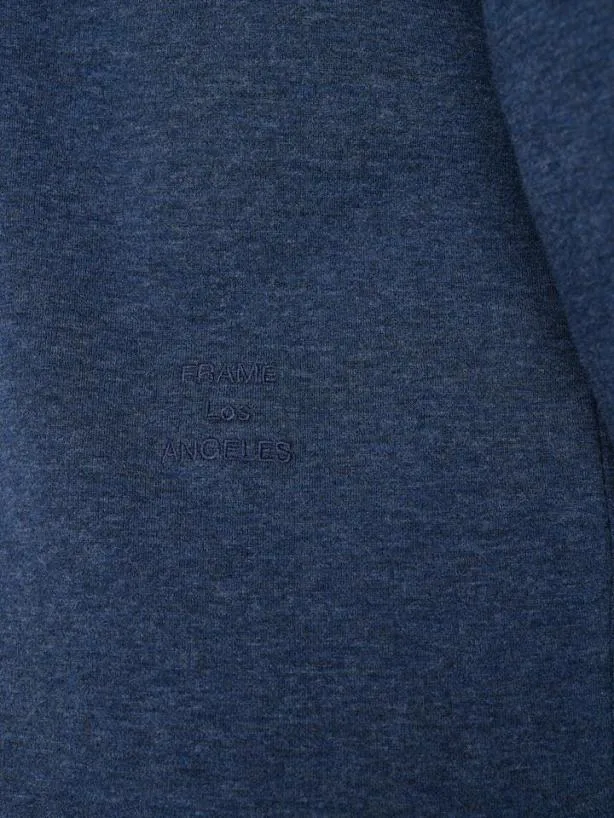 Frame Duo Fold Long Sleeve Crew In Heather Midnight Navy Heather Midnight Navy Men Tees Frame Duo Fold Long Sleeve Crew In Heather Midnight Navy Heather Midnight Navy Men Tees