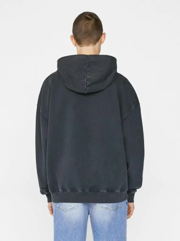 Frame Faded Washed Hoodie In Faded Black Faded Black Men Sweaters and Hoodies