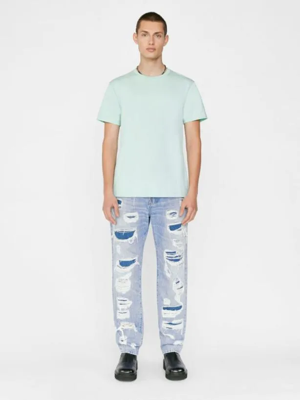 Frame FRAME Logo Tee In Mint Blue Mint Blue Men Tees