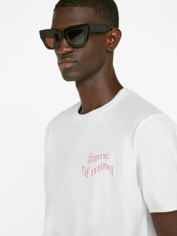 Frame Graphic Tee In Blanc Pop Rose Blanc W Pop Rose Men Tees Frame Graphic Tee In Blanc Pop Rose Blanc W Pop Rose Men Tees