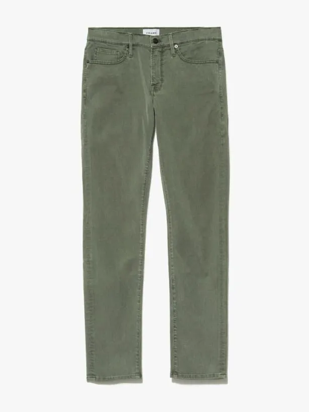 Frame L039Homme Slim Brushed Twill In Washed Military Washed Military Men Pants and Shorts Frame L039Homme Slim Brushed Twill In Washed Military Washed Military Men Pants and Shorts