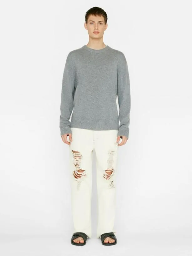 Frame Lightweight Cashmere Sweater In Gris Gris Men Sweaters and Hoodies