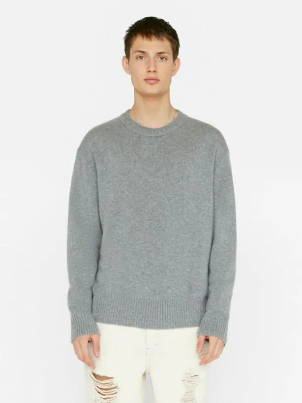 Frame Lightweight Cashmere Sweater In Gris Gris Men Sweaters and Hoodies