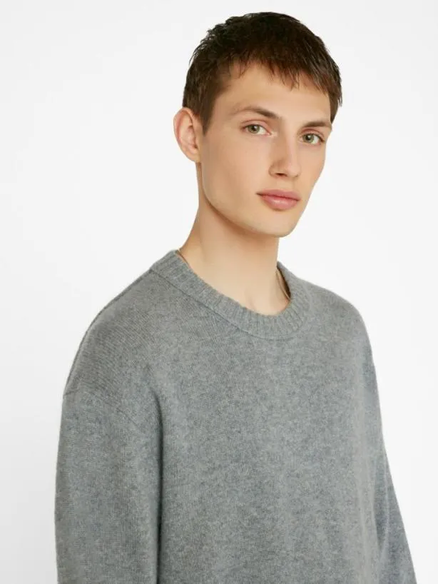 Frame Lightweight Cashmere Sweater In Gris Gris Men Sweaters and Hoodies