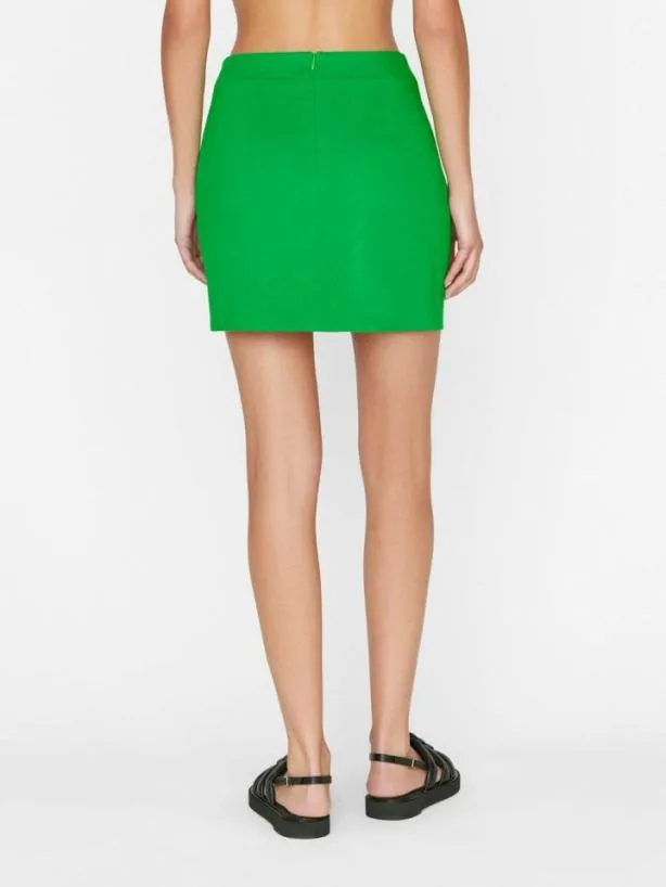 Frame Mini Skirt In Bright Peridot Bright Peridot Women Skirts and Shorts