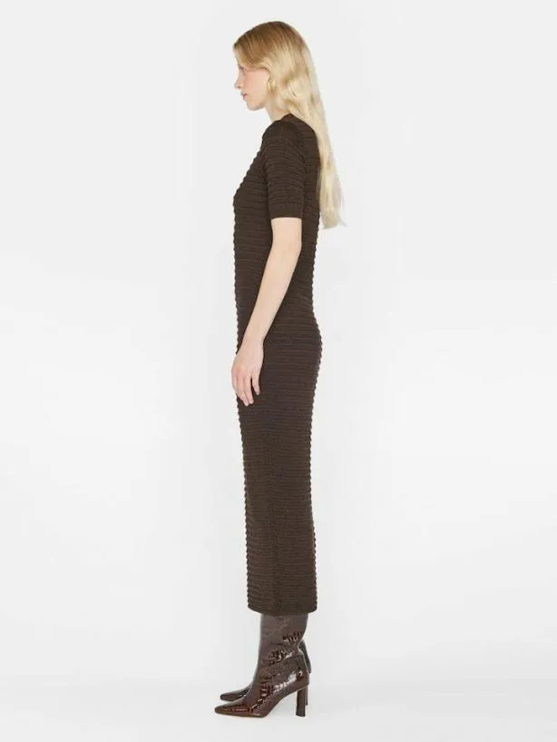 Frame Smocked Knit Dress In Espresso Espresso Women Dresses and Jumpsuits Frame Smocked Knit Dress In Espresso Espresso Women Dresses and Jumpsuits