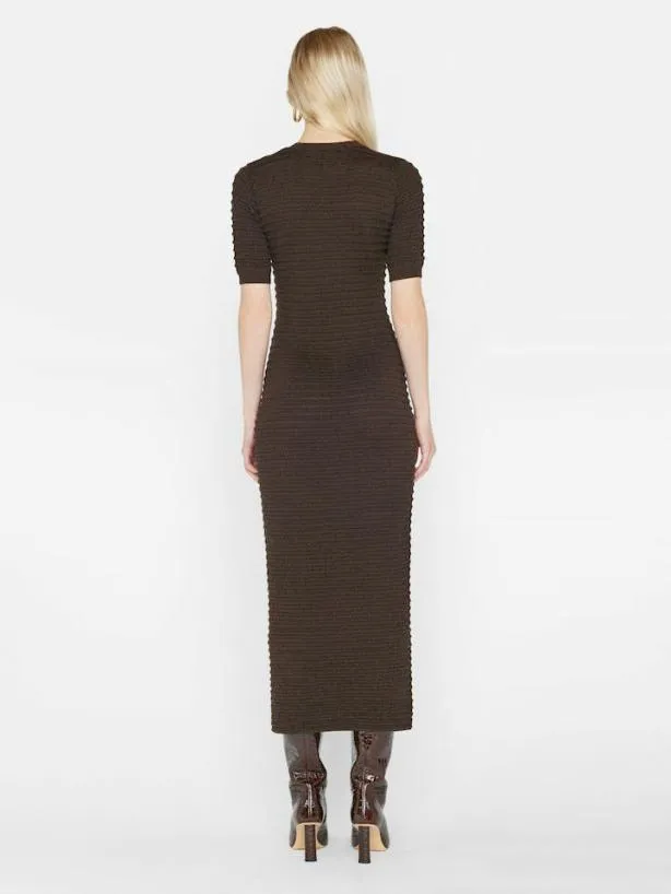 Frame Smocked Knit Dress In Espresso Espresso Women Dresses and Jumpsuits Frame Smocked Knit Dress In Espresso Espresso Women Dresses and Jumpsuits