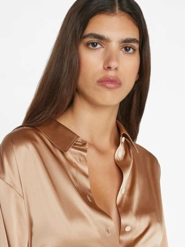 Frame The Standard Shirt In Blush Blush Women Tops and Blouses Frame The Standard Shirt In Blush Blush Women Tops and Blouses