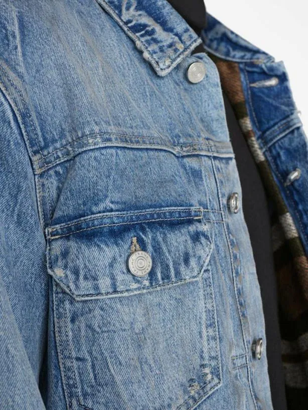 Frame Vintage Lined Jacket In Mar Azul Destruct Mar Azul Destruct Men Jackets and Coats Frame Vintage Lined Jacket In Mar Azul Destruct Mar Azul Destruct Men Jackets and Coats