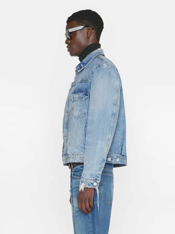 Frame Vintage Lined Jacket In Mar Azul Destruct Mar Azul Destruct Men Jackets and Coats Frame Vintage Lined Jacket In Mar Azul Destruct Mar Azul Destruct Men Jackets and Coats