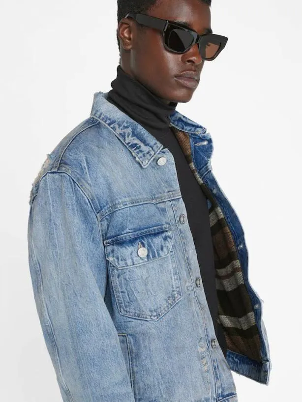 Frame Vintage Lined Jacket In Mar Azul Destruct Mar Azul Destruct Men Jackets and Coats Frame Vintage Lined Jacket In Mar Azul Destruct Mar Azul Destruct Men Jackets and Coats