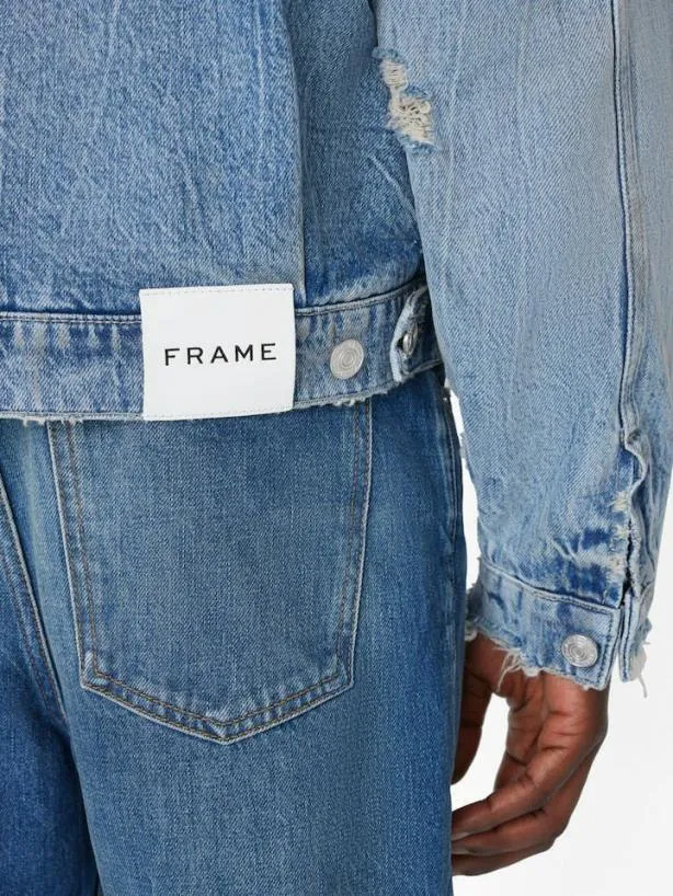 Frame Vintage Lined Jacket In Mar Azul Destruct Mar Azul Destruct Men Jackets and Coats Frame Vintage Lined Jacket In Mar Azul Destruct Mar Azul Destruct Men Jackets and Coats