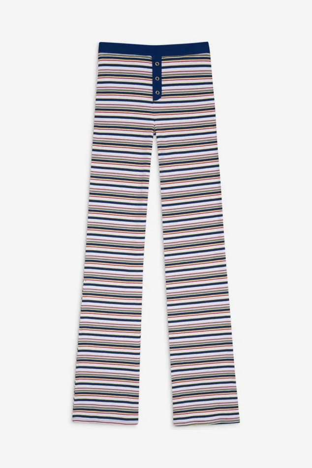 Frankies Bikinis Blair Striped Cotton Pants Love Stripe Women Matching Sets