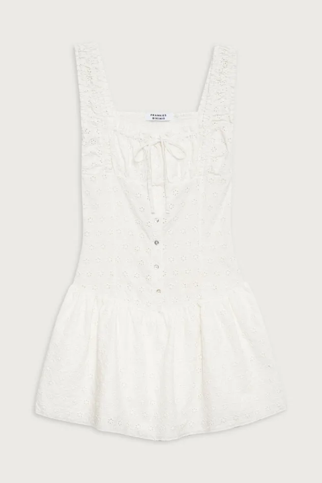 Frankies Bikinis Christa Eyelet Mini Dress Angel039s Wing Women Dresses