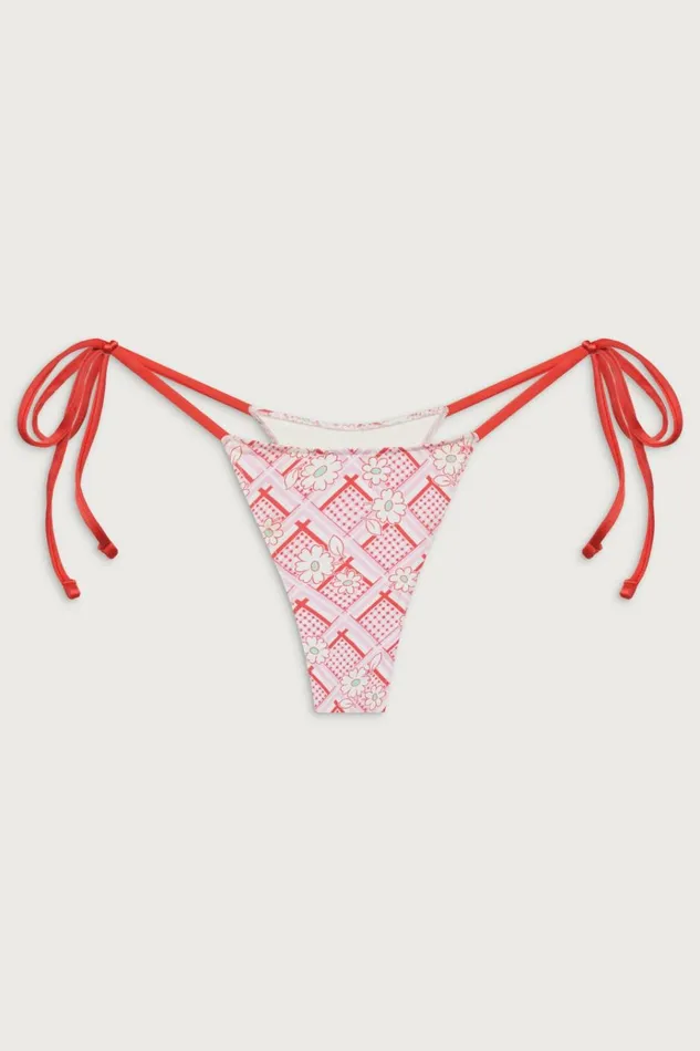 Frankies Bikinis Divine Skimpy Floral Bikini Bottom Red Rover Women Bikinis
