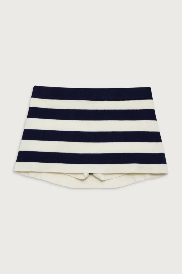 Frankies Bikinis Marialla Knit Mini Skort Sea Stripe Women Bottoms