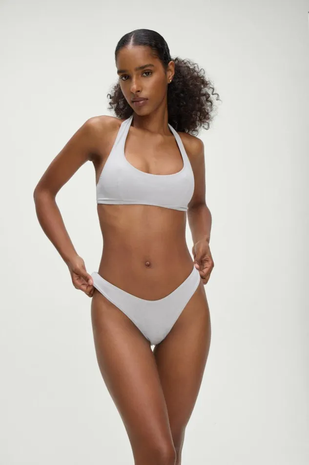 Frankies Bikinis Skyler Bikini Top Heather Grey Women Tops